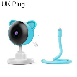 C11 2MP Wireless Wi-Fi Baby Monitor Care Camera, Plug Type:UK Plug(Blue)