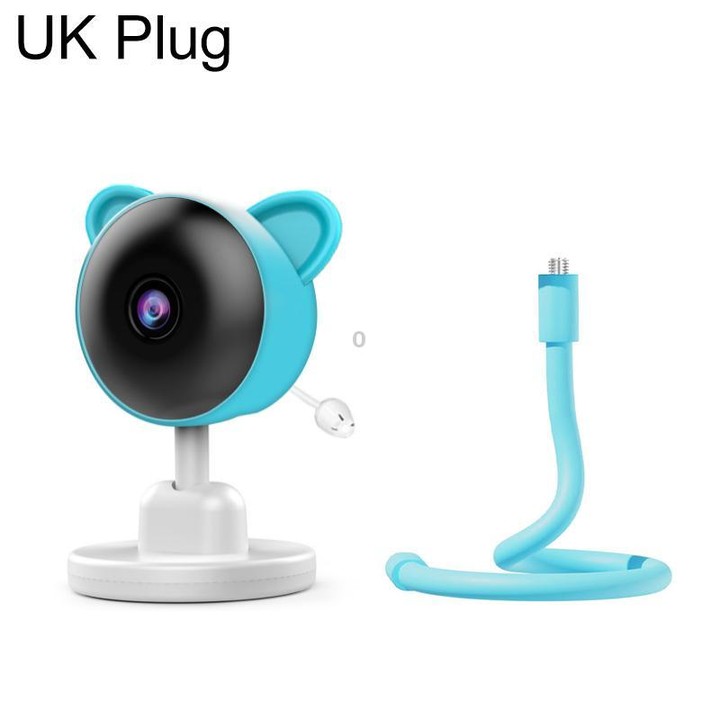 C11 2MP Wireless Wi-Fi Baby Monitor Care Camera, Plug Type:UK Plug(Blue)