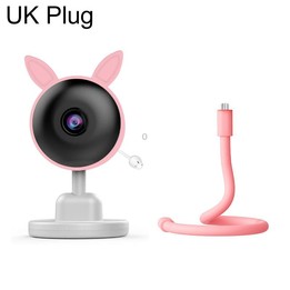 C11 2MP Wireless Wi-Fi Baby Monitor Care Camera, Plug Type:UK Plug(Pink)