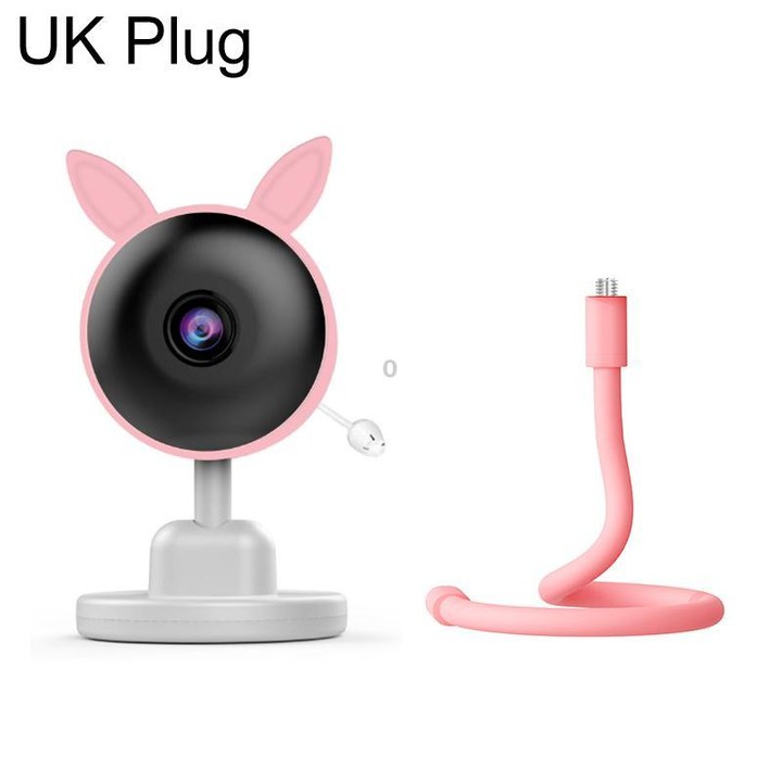C11 2MP Wireless Wi-Fi Baby Monitor Care Camera, Plug Type:UK Plug(Pink)