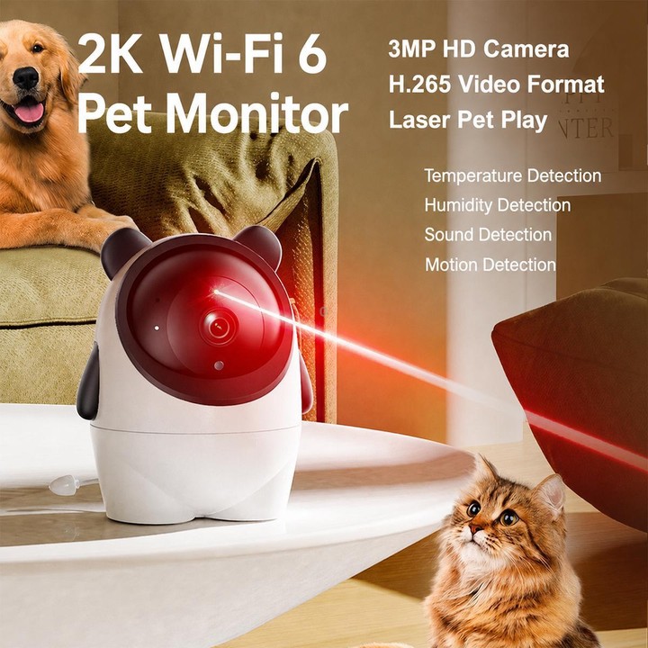 C13 2K 3MP Wireless Wi-Fi Baby Monitor Care Camera, Plug Type:EU Plug(White)