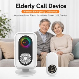 XY-601 Adjustable Volume Wireless Waterproof Doorbell Caregiver Call Button Kit(Black)