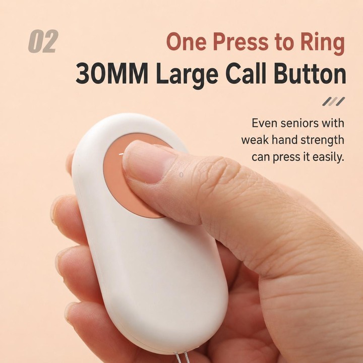 XY-805 Adjustable Volume Wireless Waterproof Doorbell Elderly Call Device, Style:1 Transmitter + 1 Receiver(White)