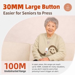 XY-805 Adjustable Volume Wireless Waterproof Doorbell Elderly Call Device, Style:1 Transmitter + 1 Receiver(White)