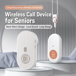 XY-808 Adjustable Volume Wireless Waterproof Doorbell Elderly Call Device, Plug:EU Plug(White)