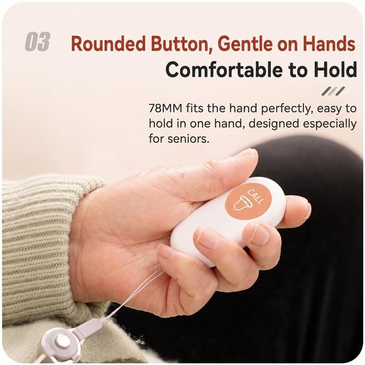 XY-808 Adjustable Volume Wireless Waterproof Doorbell Elderly Call Device, Plug:EU Plug(White)