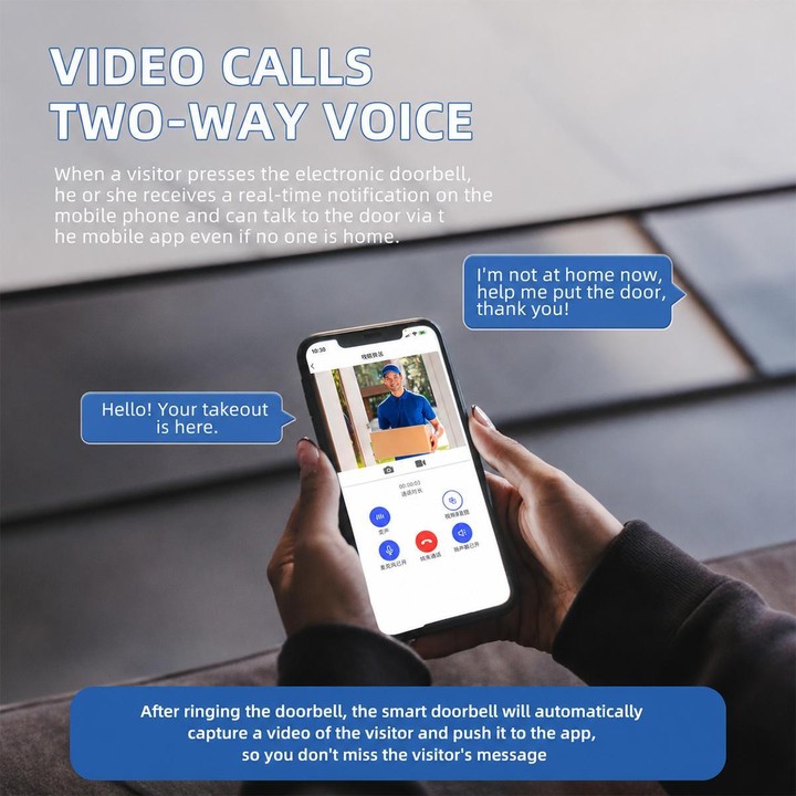 U9 1MP HD Smart Visual Doorbell Two-way Audio Camera, Model:Only Doorbell