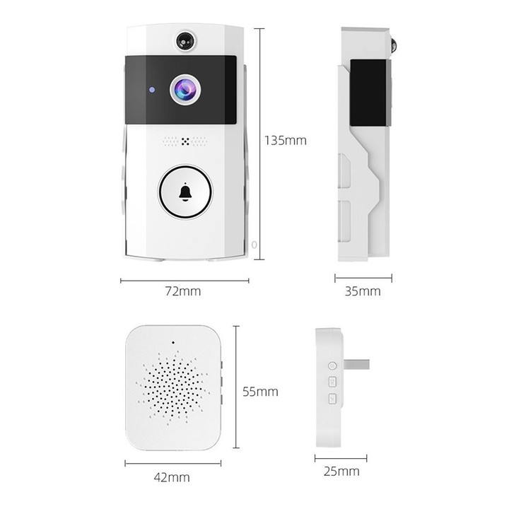 U9 1MP HD Smart Visual Doorbell Two-way Audio Camera, Model:Only Doorbell