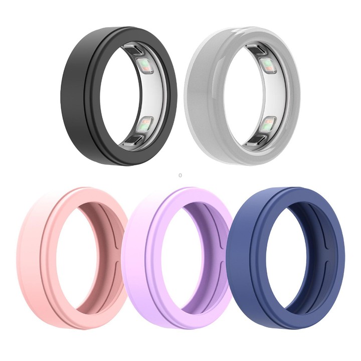 xDfind For Oura Ring5 Smart Ring Silicone Cover, Size:S(Bean-paste Red)