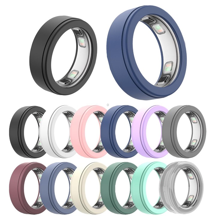 xDfind For Oura Ring5 Smart Ring Silicone Cover, Size:M(Bean-paste Red)