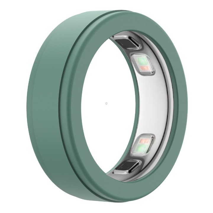 xDfind For Oura Ring5 Smart Ring Silicone Cover, Size:M(Pine-needle Green)