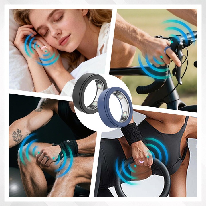 xDfind For Oura Ring5 Smart Ring Silicone Cover, Size:M(Pine-needle Green)