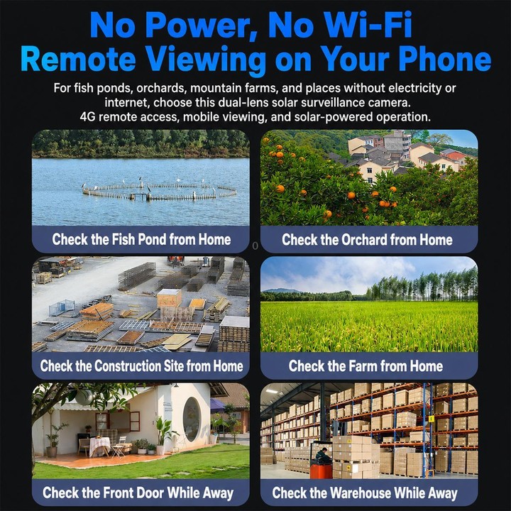 1080P HD Dual-Lens Smart Solar Energy Surveillance Camera without Memory Card, Type:4G European Version