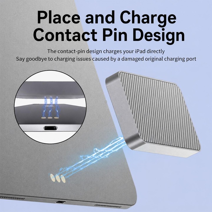 For iPad Pro 13 2025 / 2024 18W Smart PIN Magnetic Wireless Charging Connector(Grey)