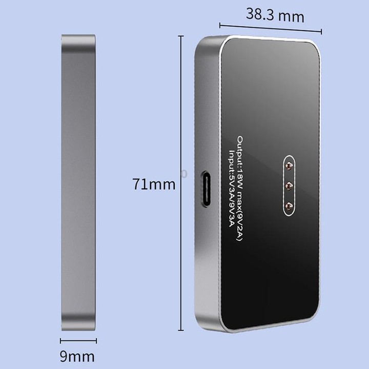 For iPad Pro 13 2025 / 2024 18W Smart PIN Magnetic Wireless Charging Connector(Grey)