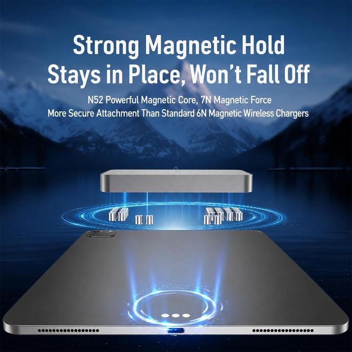 For iPad Pro 11 2025 / 2024 18W Smart PIN Magnetic Wireless Charging Connector(Grey)