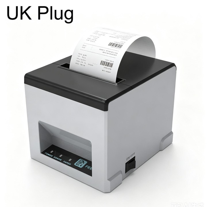 POS-8390 80mm Thermal Receipt Printer, Plug:UK Plug(Grey)