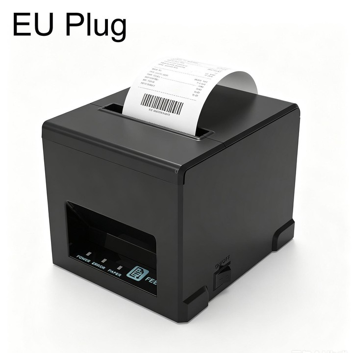 POS-8390 80mm Thermal Receipt Printer, Plug:EU Plug(Black)