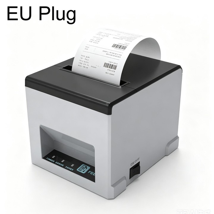 POS-8390 80mm Thermal Receipt Printer, Plug:EU Plug(Grey)