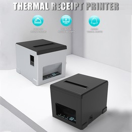 POS-8390 80mm Thermal Receipt Printer, Plug:AU Plug(Black)