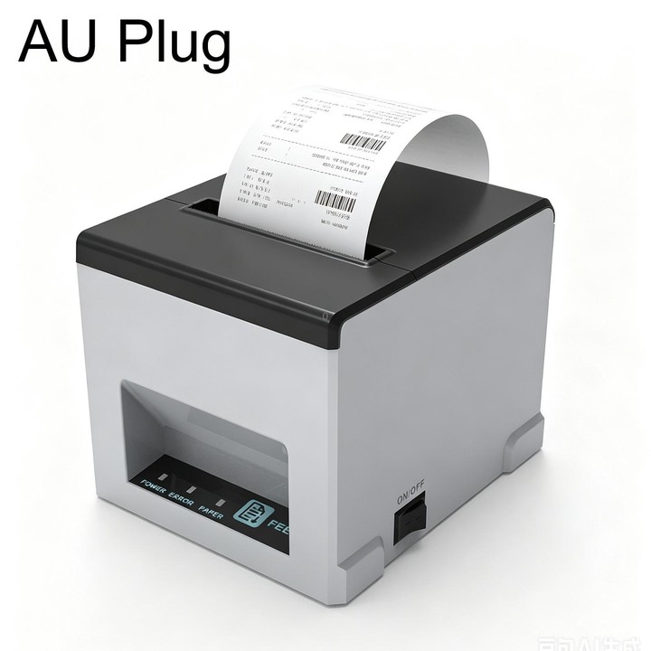 POS-8390 80mm Thermal Receipt Printer, Plug:AU Plug(Grey)