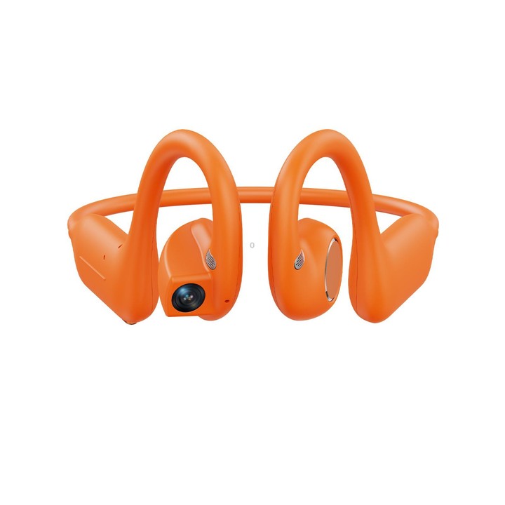 E12 Smart AI Headphones with 8MP HD Camera, Video Recording, Al Smart Voice Assistant(Orange)