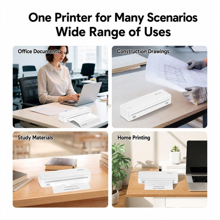Yesido SP11 A4 Thermal Printer Bluetooth Direct Connection(White)