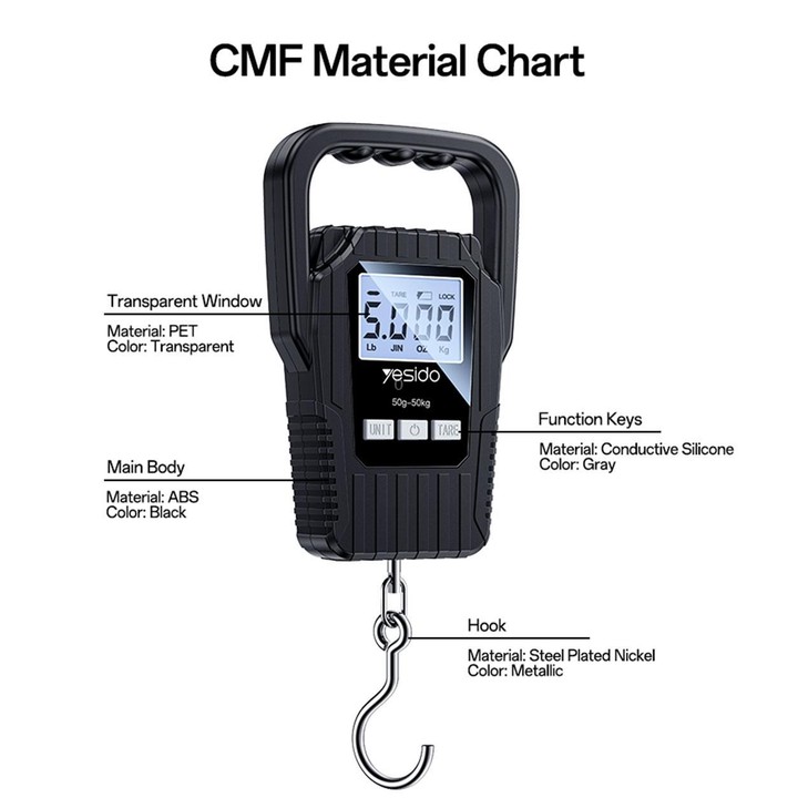 Yesido MG44 Electronic Portable Scale(Black)