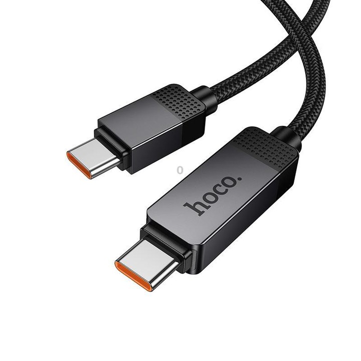 hoco U154 Matrix Type-C to Type-C 60W Digital Display Charging Data Cable, Length:1.2M(Black)
