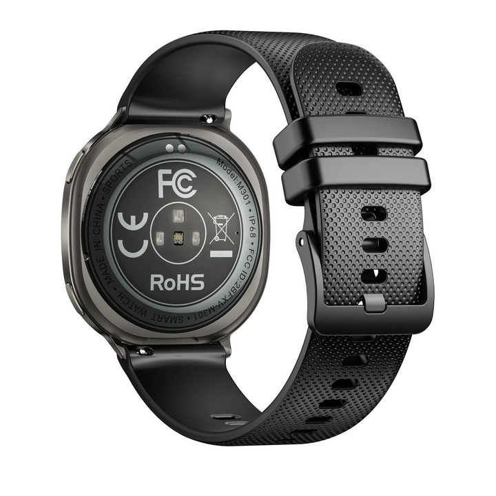 M301 Smart Watch, 1.32 inch AMOLED Screen, Heart Rate, Blood Oxygen, Blood Pressure, Women Health, Voice Assistant(Black)