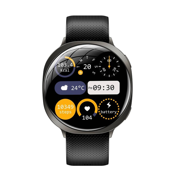 M301 Smart Watch, 1.32 inch AMOLED Screen, Heart Rate, Blood Oxygen, Blood Pressure, Women Health, Voice Assistant(Black)