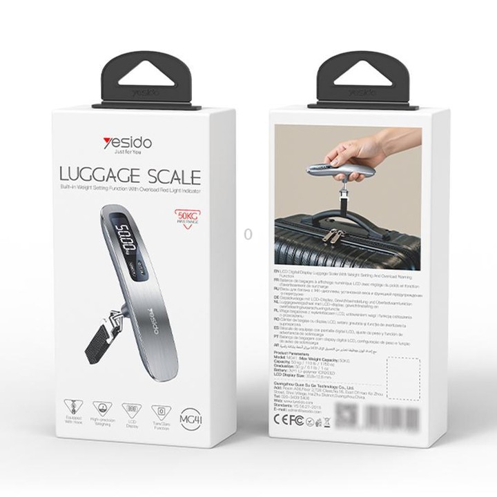 Yesido MG41 Handheld Electronic Luggage Scale(Silver)