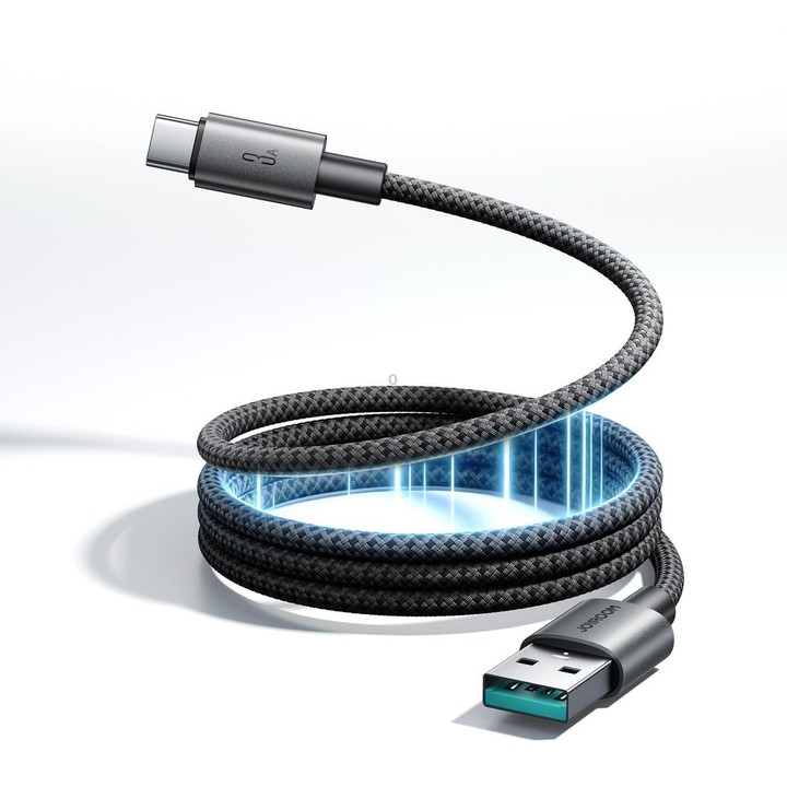 JOYROOM S-A65 MagEase Series 1.2M Magnetic Self-Winding Charging Data Cable, Port:USB-A to Type-C(Black)