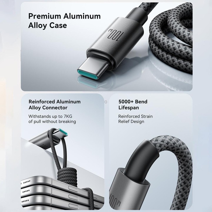 JOYROOM S-A65 MagEase Series 1.2M Magnetic Self-Winding Charging Data Cable, Port:USB-A to Type-C(Black)