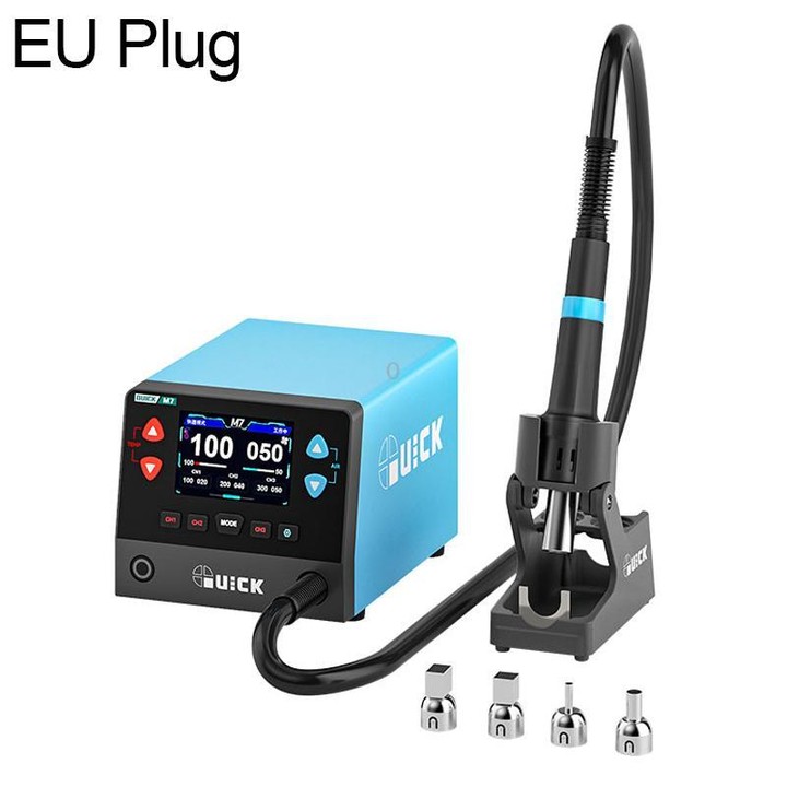 QUICK M7 1000W 9-Channel HD Digital Display Intelligent Hot Air Gun Desoldering Station(EU Plug)
