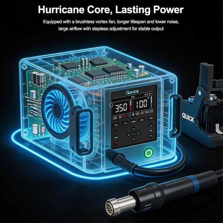 QUICK 861 Pro Max 1300W Intelligent Hot Air Rework Station, Plug:EU Plug