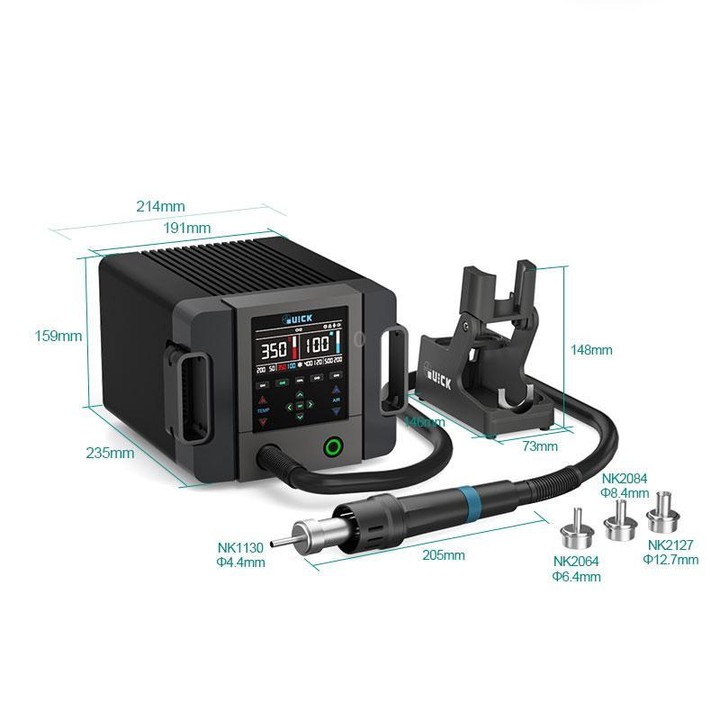QUICK 861 Pro Max 1300W Intelligent Hot Air Rework Station, Plug:UK Plug
