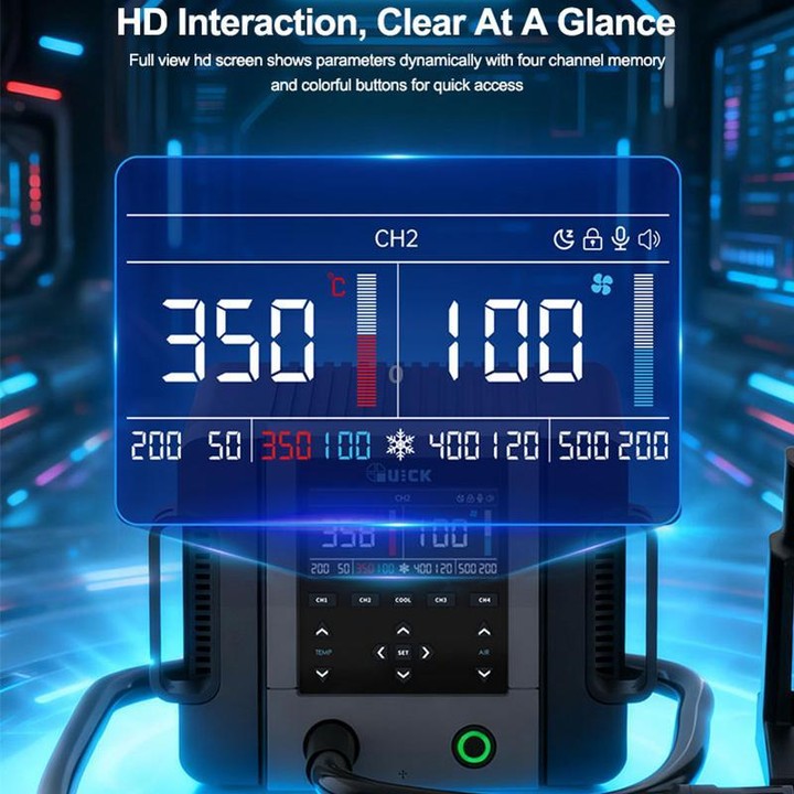 QUICK 861 Pro Max 1300W Intelligent Hot Air Rework Station, Plug:AU Plug