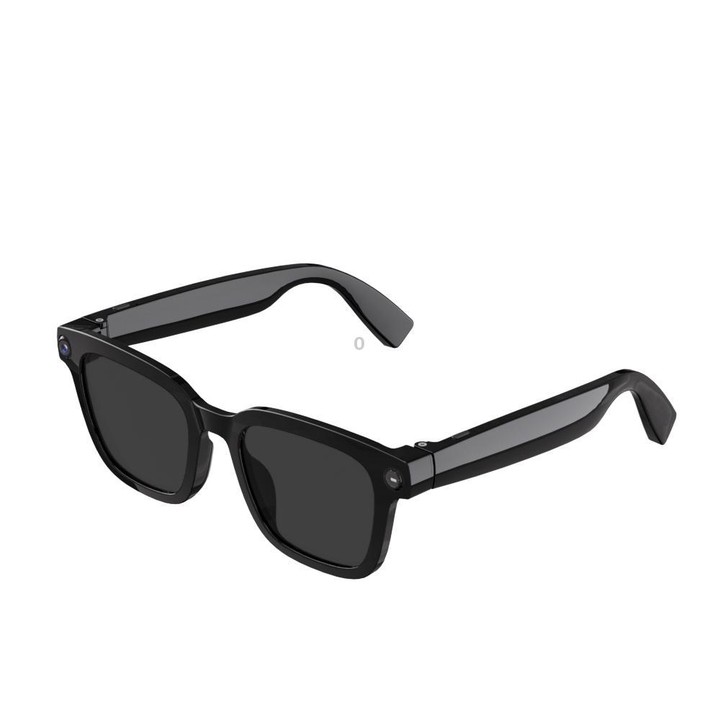 V03 Pro Smart AI Glasses with 8MP HD Camera, Video Recording WiFi Transmission, Al Smart Voice Assistant, Type:Sunglasses(Black)