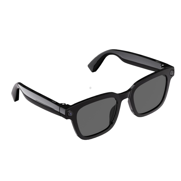V03 Pro Smart AI Glasses with 8MP HD Camera, Video Recording WiFi Transmission, Al Smart Voice Assistant, Type:Sunglasses(Black)