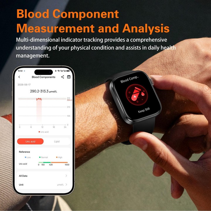 GE53 Smart Watch, 1.92 inch Screen, BT Call, ECG, ECG Heart Rate, Blood Oxygen, Blood Pressure(Black)