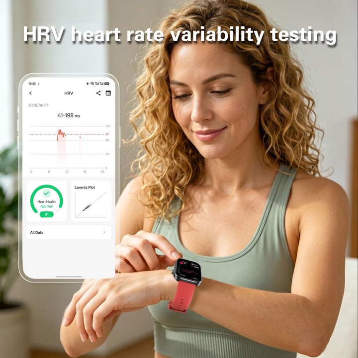 GE53 Smart Watch, 1.92 inch Screen, BT Call, ECG, ECG Heart Rate, Blood Oxygen, Blood Pressure(Black)