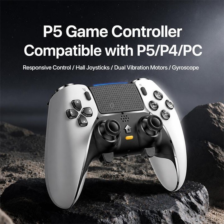 For PS5 / PS4 / PC Yesido KB48 P5 Wireless Game Controller(White)