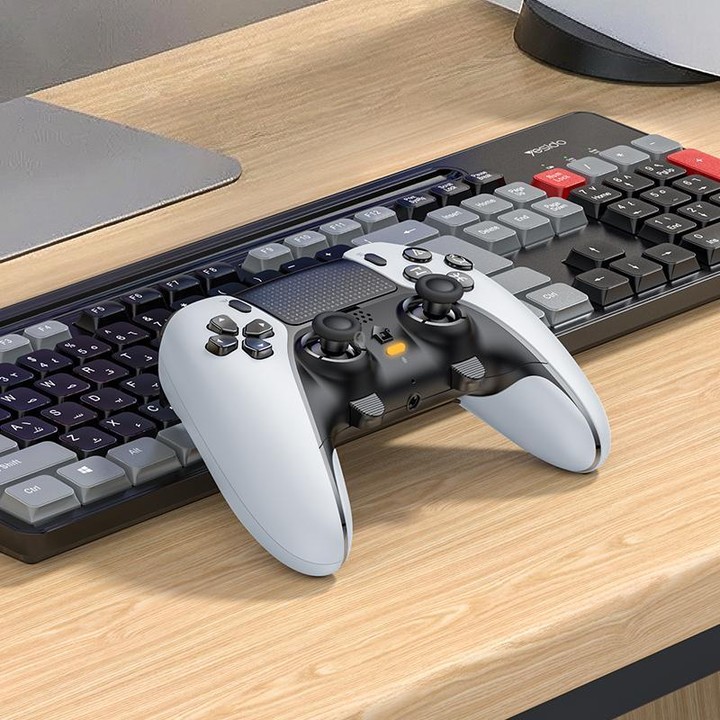 For PS5 / PS4 / PC Yesido KB48 P5 Wireless Game Controller(White)