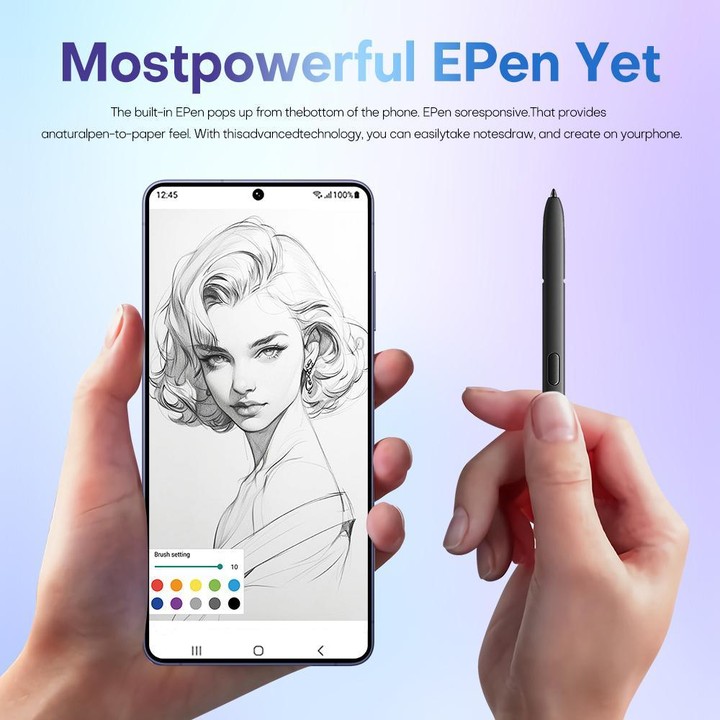S26 Ultra / F112A, 4GB+64GB, 6.9 inch Android 11 MTK6762 Octa Core, Network: 4G, Dual SIM, Plug:UK Plug(Titanium White)
