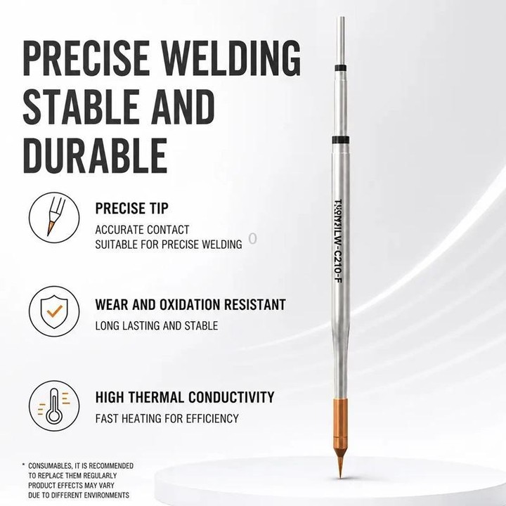 LUOWEI LW-C210-F C210 Series Fine Spot Welding and Drag Welding Soldering Iron Tip