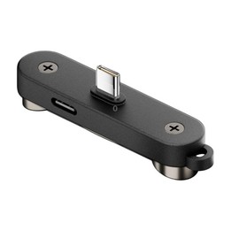 Type-C to Type-C Full-function Adapter Foldable Phone Holder(Black)