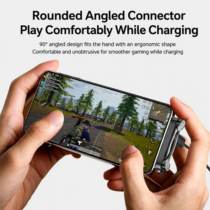 Type-C to Type-C Full-function Adapter Foldable Phone Holder(Black)