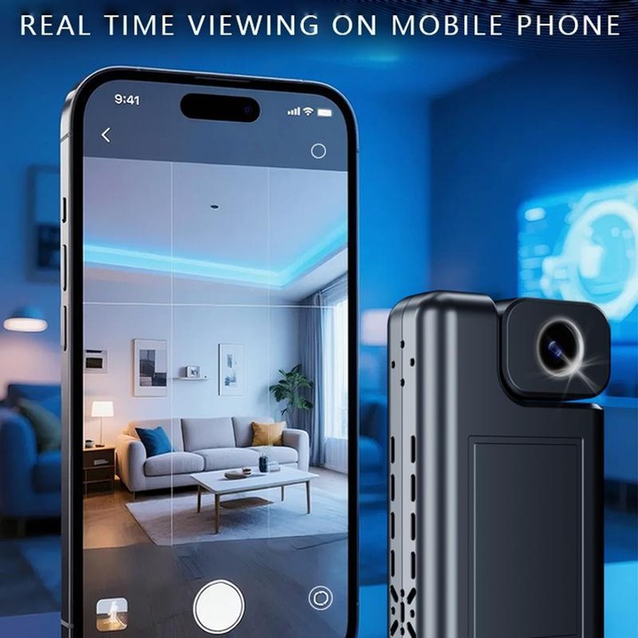 V380-Q6 1000mAh 1080P 2MP HD Mini Camera(Black)