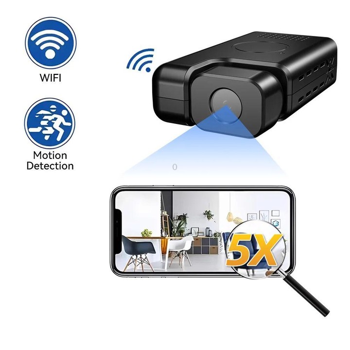 V380-Q6 1000mAh 1080P 2MP HD Mini Camera(Black)